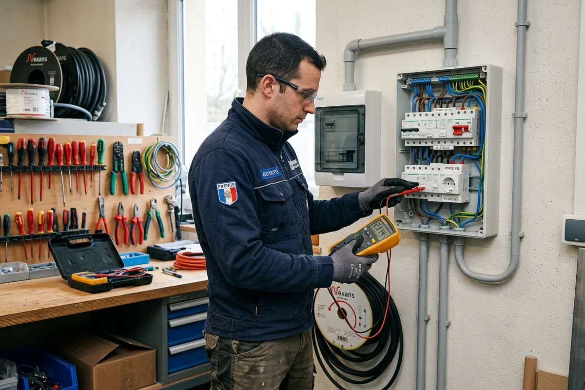 Vérification technique du tableau électrique pour installation borne de recharge à Chaudon